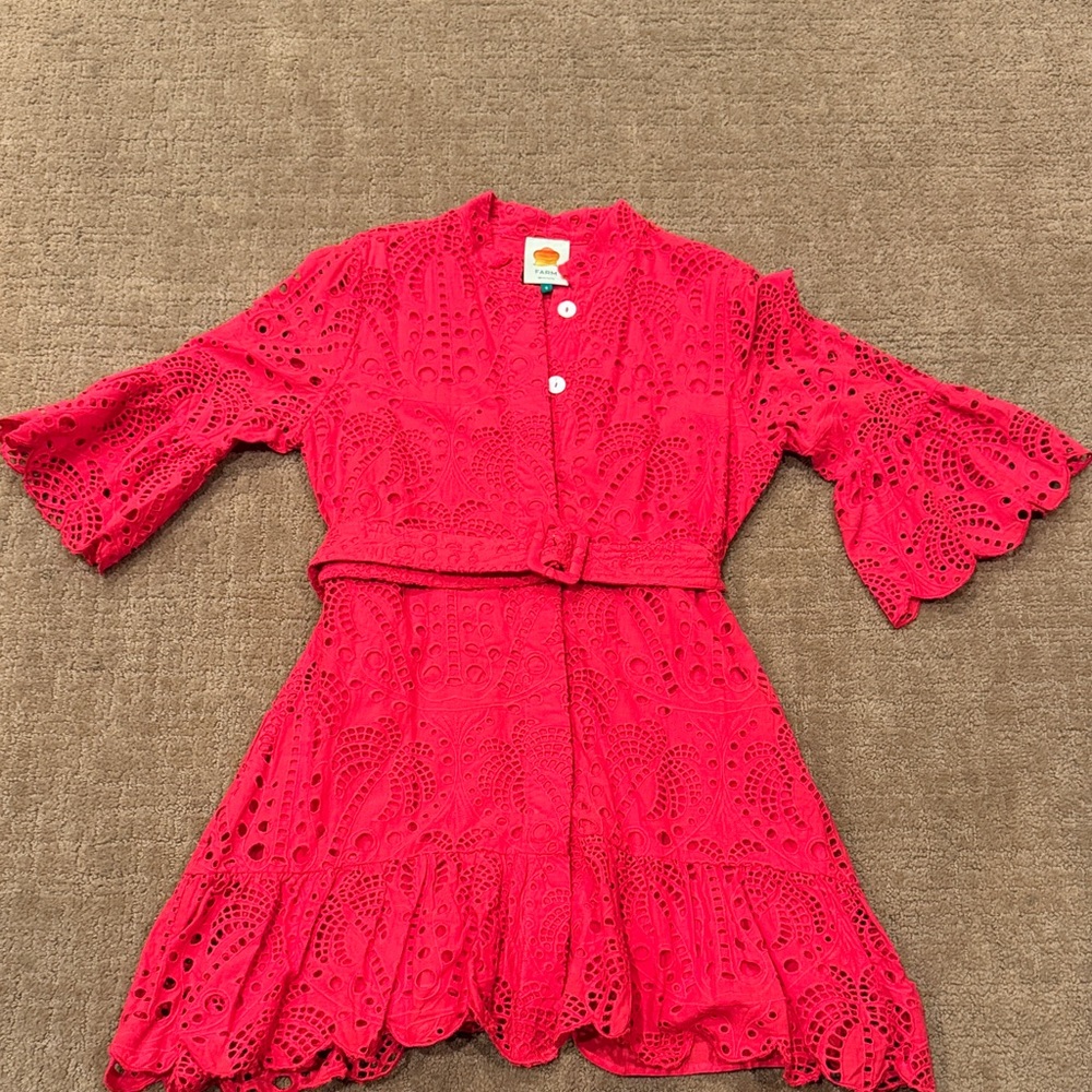 FARM Rio Vibrant Red Lace Kids Dress